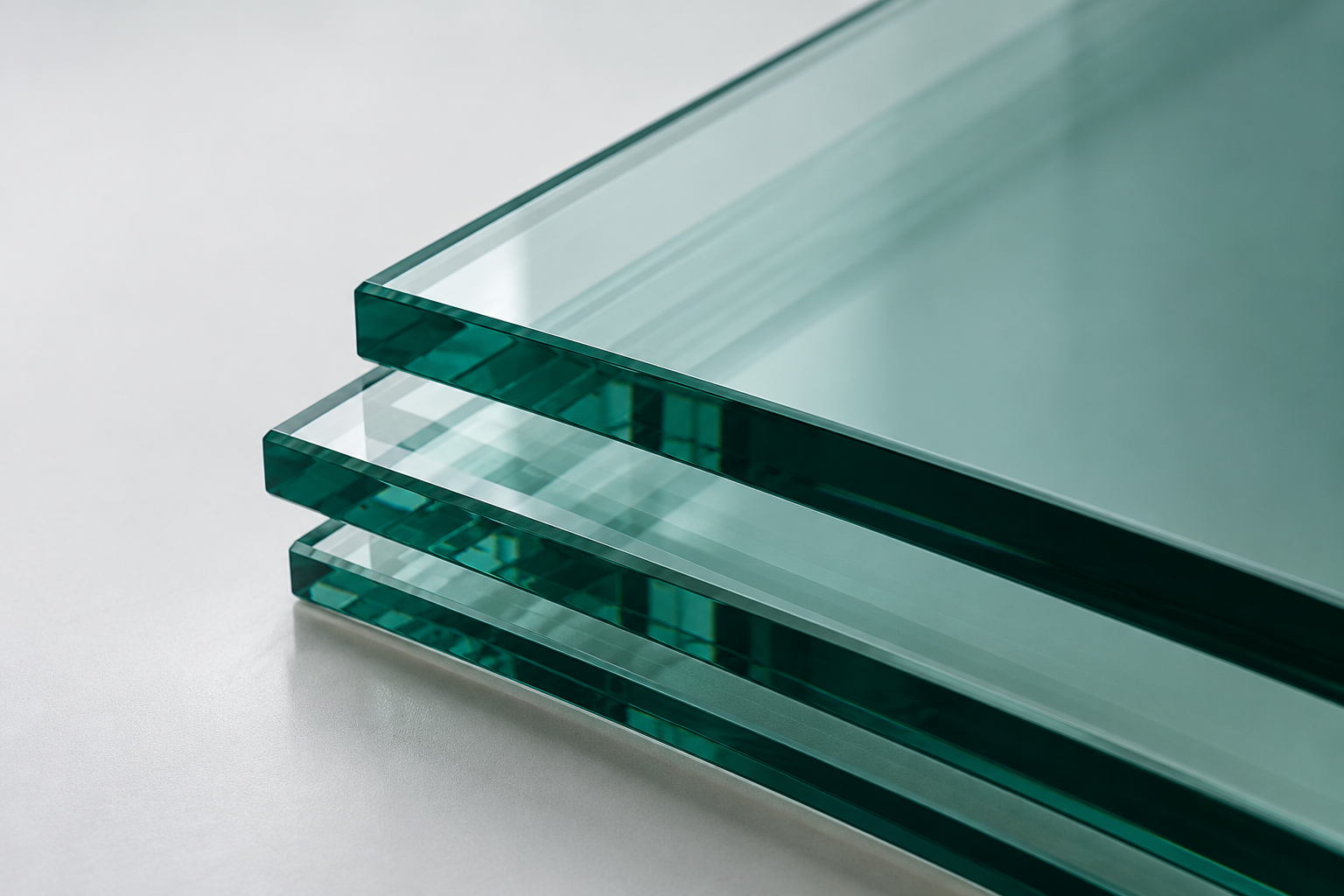 Geschichtete Glasplatten mit polierten Kanten